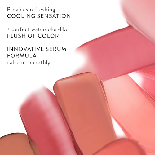 Serum Blush with Hyaluronic Acid - Natural Finish Pink + Angled Vegan Brush