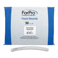 ForPro Professional Zebra Curved Foam Nail Files 50 Pack - Manicure & Pedicure