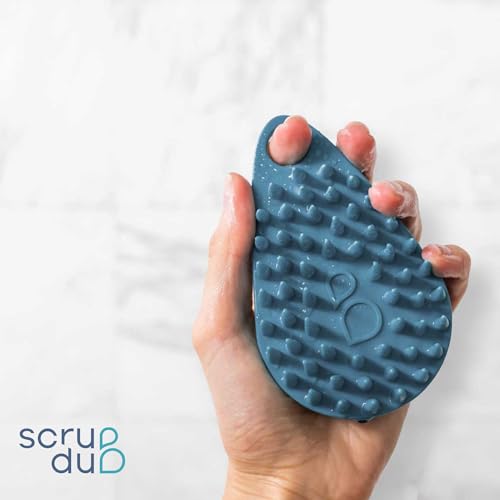 Scalp & Body Scrubber with Antimicrobial Protection - Glacier Blue & Sedona Red 2-Pack