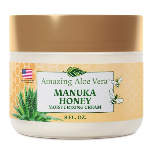 Manuka Honey Face & Body Moisturizer 8 oz with Aloe Vera & Jojoba Oil - Nourishing Skin Cream