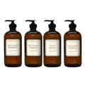 Apothecary 101 Glass Hand Soap Set, Sea Salt Verbena, Huckleberry, Lily Rose, Coconut Citrus, 16 Fl Oz Bottles, Home and Body Company
