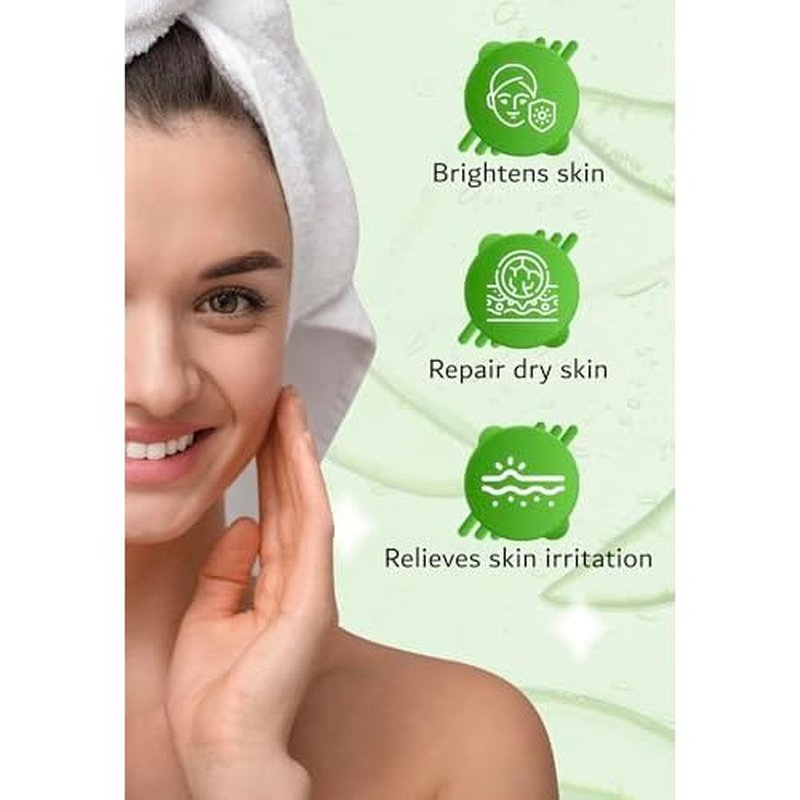 Aloe Vera Gel made from fresh 100% Pure Aloe - Sunburn Relief - Calms Irritated Skin - Hydrates - With Niacinamide - For Face, Body, and Hair - Vegan, No Fragrance - 200ml