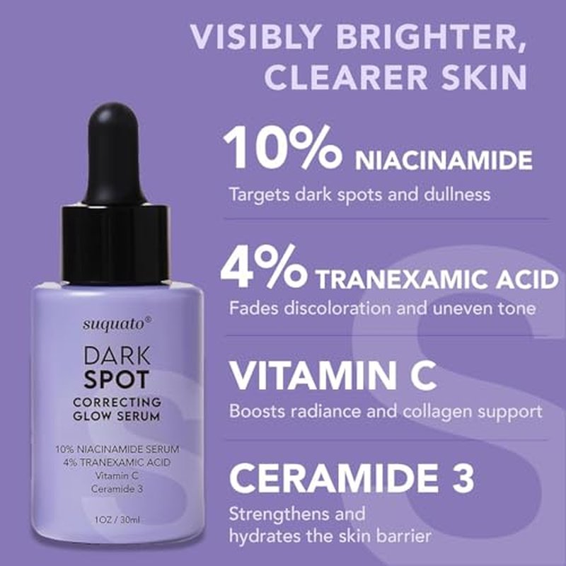 Dark Spot Remover Serum ? For Face Hyperpigmentation & Melasma Care ? Brightening & Dark Spot Correcting Glow with Tranexamic Acid + Niacinamide + Vitamin C (30ml)