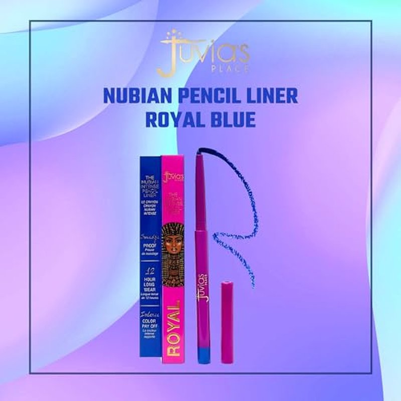 Juvia's Place Nubian Pencil Liner - Mechanical Pencil Liner, Long-lasting Makeup, Blendable, Light & Non-sticky, Compact Makeup (Royal)