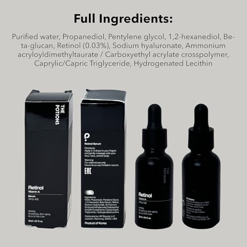 Retinol Serum for Face - Pore Refining & Anti-Aging, 30ml