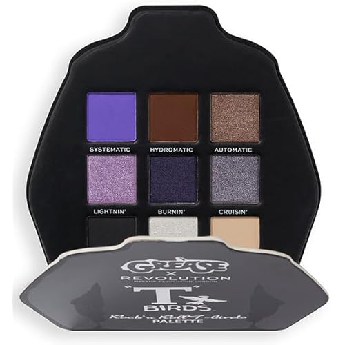 Revolution X Grease T Birds Rock'n Roll Shadow Palette 9 X 0.03 oz/1.0 g, smoky with matte
