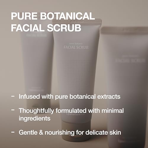 Gentle Organic Face Scrub for Sensitive Skin - Exfoliating & Deep Cleansing, Vegan & Paraben-Free, 3.53 fl oz