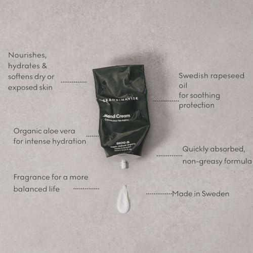 Skandinavisk SKOG Forest Hand Cream 2.54 fl oz - Moisturizing Vegan Formula with Organic Aloe & Swedish Rapeseed Oil (Variation: Pack of 1)