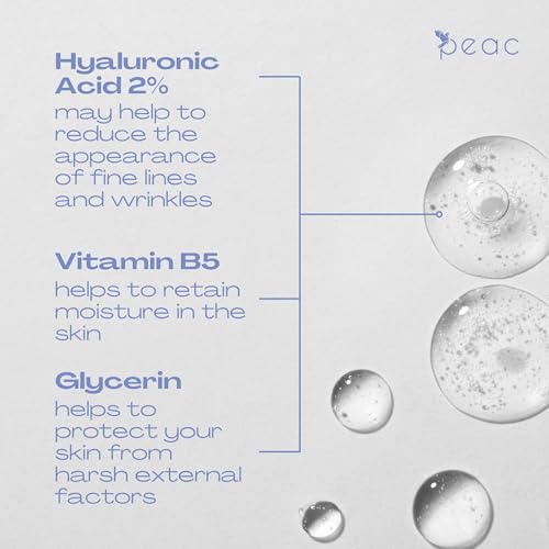 Peac Hyaluronic Acid 2% + B5 Serum 1oz Pack of 2 – Hydrating Facial Serum for All Skin Types