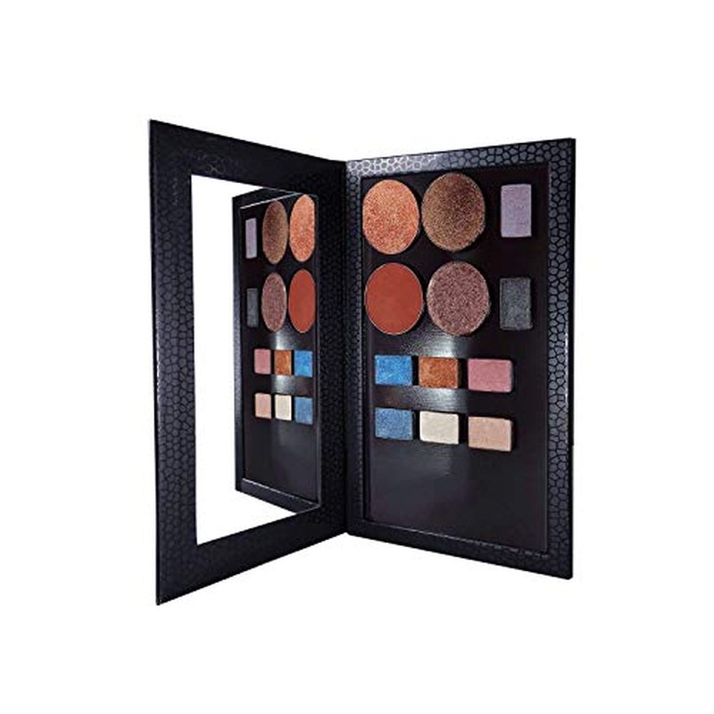 Allwon Magnetic Palette Empty Eyeshadow Makeup Palette with Shatterproof Mirror for Eyeshadow Lipstick Blush Powder (Black)