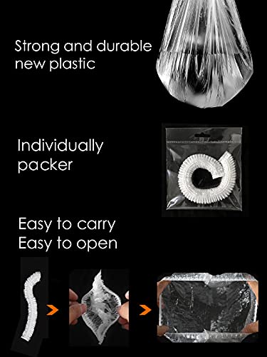 50Pcs XXL Disposable Shower Caps for Long Hair Braids Dreadlocks & Locs - Stretch to 26 Inches
