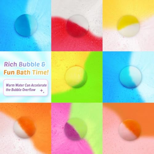 Kids Bath Bombs with Glow in The Dark Toy - 36 Pack Bath Surprise Set - Dinosaur, Ocean & Animal Variations