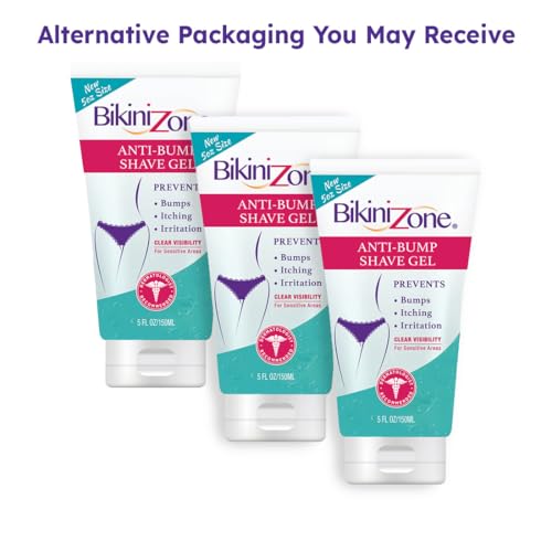 Bikini Zone Anti-Bump Shave Gel for Sensitive Areas - 5 Fl Oz Pack of 6