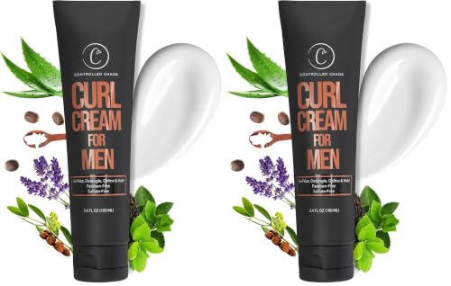 Controlled Chaos Curl Cream for Men 3.4oz Pack of 2 - Hydrating Curl & Wave Definer