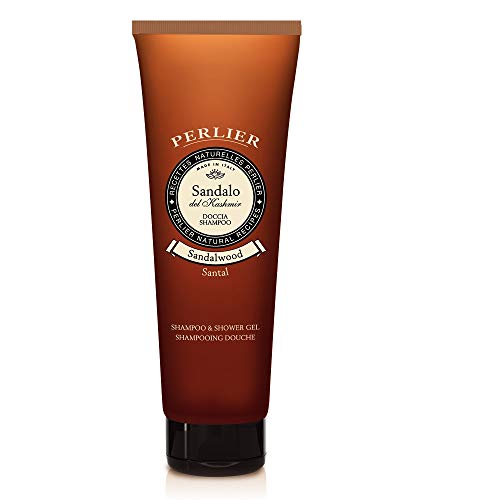 Perlier: "Sandalo del Kashmir" Shampoo & Shower Gel, Sandalwood Scent 8.4 Fluid Ounces (250mL) Tube [ Italian Import ]