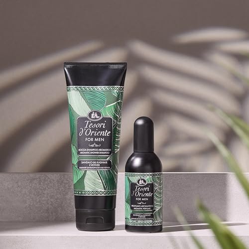 Tesori d'Oriente: Kashmir Sandalwood and Vetiver Shower Cream 8.45 Fluid Ounce (250ml) Packages [ Italian Import ]