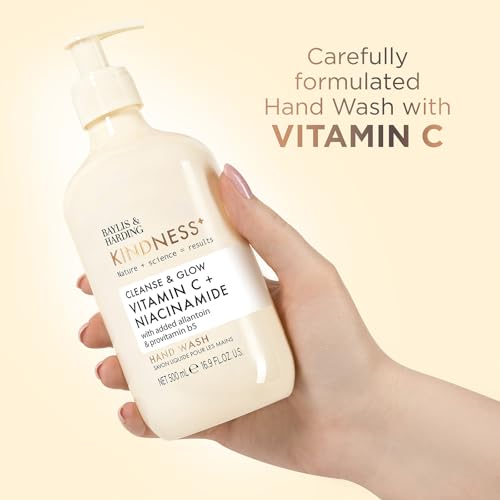 Baylis & Harding Kindness+ Vitamin C & Niacinamide Handwash 16.9 Fl Oz Pack of 3 – Orange & Mango Scent