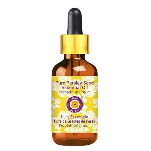 d?ve herbes Parsley Seed Essential Oil (Petroselinum crispum) with Glass Dropper | Pure | Non-Sticky | Non-Greasy | Lightweight | Men & Women | All Skin Types | Steam Distilled 100ml (3.38 oz)