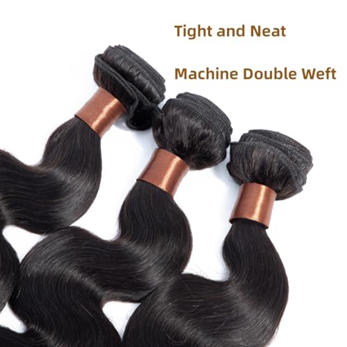 Angie Queen 18 Inch Body Wave Human Hair Bundles - 1 Pack Unprocessed Virgin Brazilian Hair Extensions