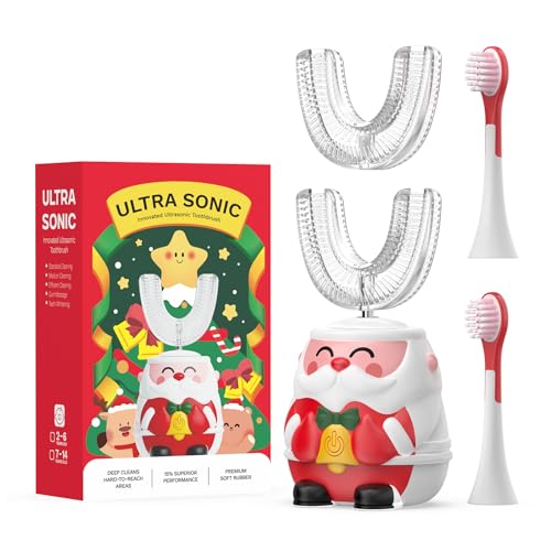 Kids U Shaped Electric Toothbrush 2-6 Years - 4 Brush Heads, Sonic Modes