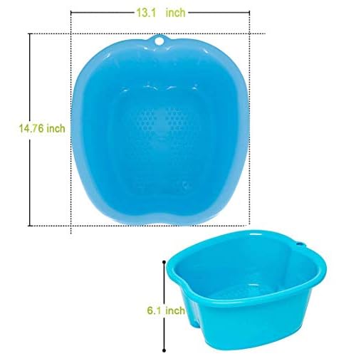 Large Plastic Foot Basin Bath Spa Tub Feet Massage for Soaking Foot,Toe Nails, and Ankles,Pedicure,Improved Sturdy Portable Feet Tub Pink