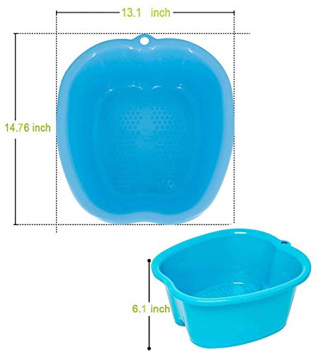 Pink Plastic Foot Basin Bath Spa Tub with Convex Dots for Pedicure and Foot Massage