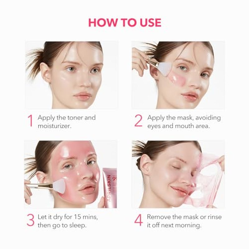 APRILSKIN Pore Care & Glow Duo with Jelly Brush: TXA Niacinamide 99 Overnight Wrapping Mask Duo and Jelly Brush, Calendula Flower-Infused Facial Peel Off Mask and Jelly Brush