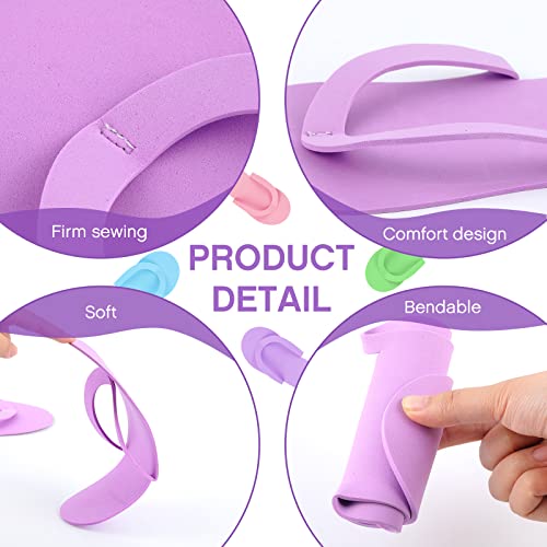Geyoga 48 Pairs Disposable Pedicure Slippers Foam Disposable Spa Flip Flops Pedicure Shoes for Women Salon Nail Spa (Colorful)