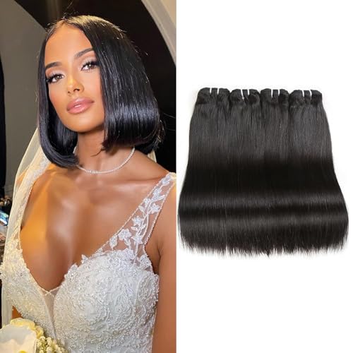 Liang Dian 12A Brazilian Virgin Human Hair Bundles 10-12 Inch Natural Black