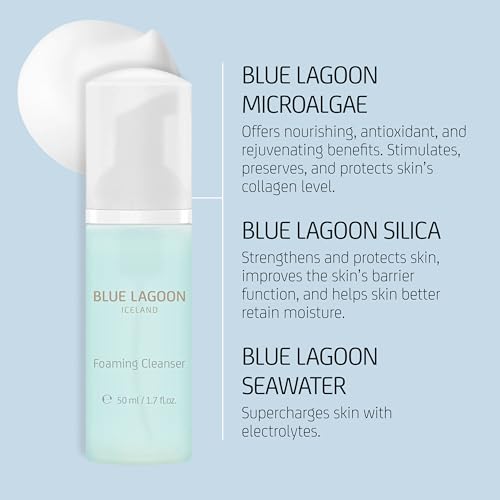 Blue Lagoon Iceland Natural Foaming Face Cleanser 1.7 fl oz - Hydrating & Bioactive