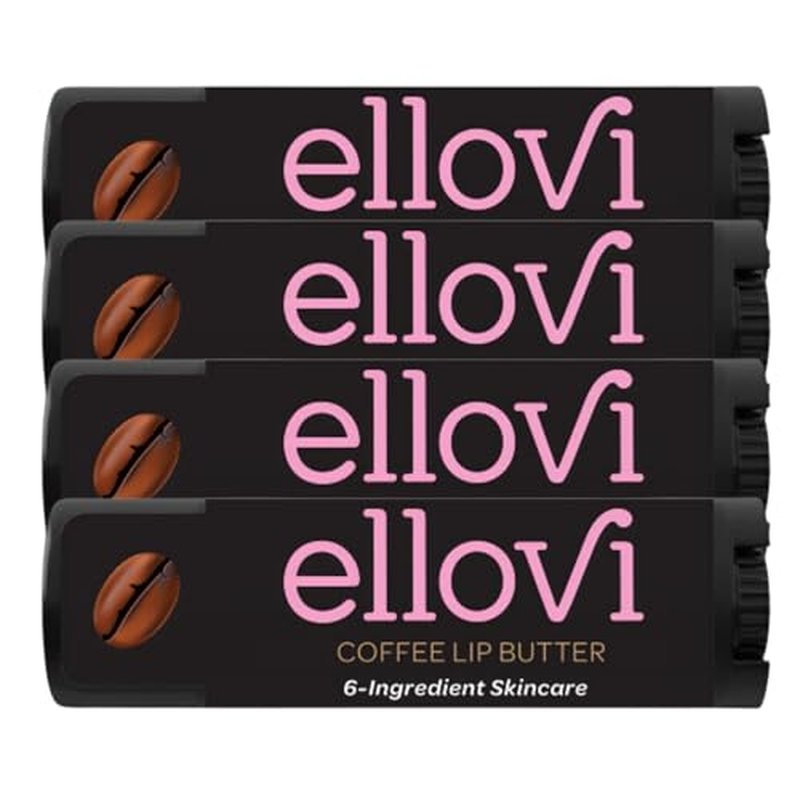 Ellovi Natural Lip Butter Lip Balm - Vanilla - Pure Enough to Eat - Made With Just 6 Vegan Ingredients - 100% Natural & Organic Moisturizing Lip Care for All Day Hydration (3-Pack)