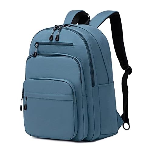 Lanola Basic Multi-Pocket Multipurpose Backpack Classical Water Resistant Bookbag For School Business Travel or Casual Daypack Backpacks For Men Or Women - Turquoise