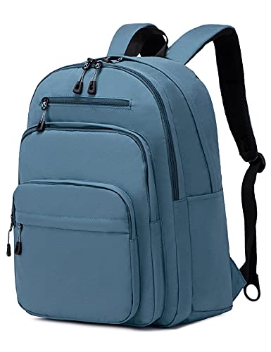 Lanola Turquoise Water-Resistant Multi-Pocket School & Travel Backpack