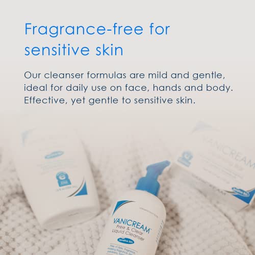 Vanicream Liquid Cleanser - 8 fl oz ? Unscented, Gluten-Free Formula for Sensitive Skin (Pack of 2)