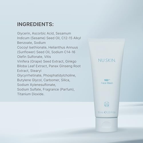 Nu Skin 180° Vitamin C Face Wash for Mature Skin 2.5 Fl Oz Pack of 2