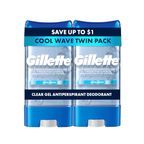 Gillette Endurance Cool Wave Clear Gel Antiperspirant Deodorant 3.8oz Pack of 2