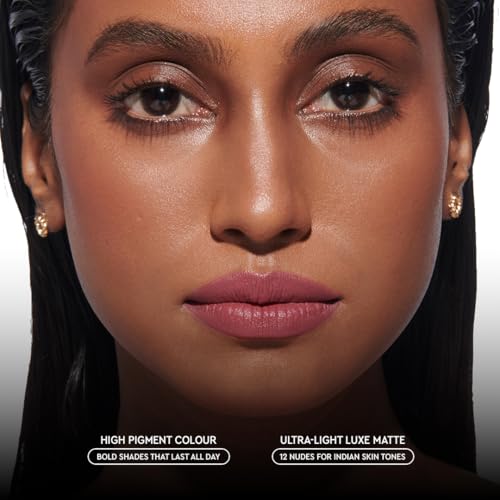 Hydrating Long-Lasting Matte Lipstick Dusty Peach - Peptide & Hyaluronic Infused, 2.4g