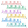 6 Pack Nail Polish Organizer Wall Mounted Shelf with Removable Anti-Slip End Inserts, Paint Rack Acrylic Organizers Display for Wall, Nail Polish Rack Displays 90 Bottles, 15 Inch
