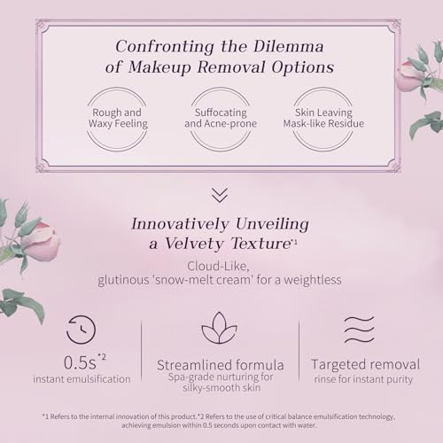 Flower Knows Midsummer Fairytales Makeup Cleansing Balm,Waterproof Makeup Remover & Oil Based Facial Cleanser to Nourish & Hydrate with Scoop,for All Skin Types(3.72 fl.oz./110 ml)