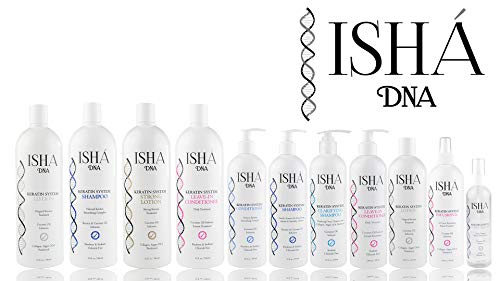 ISHA DNA Keratin Treatment System Conditioner 32 Fl Oz - Sulfate & Paraben-Free, Infused with Coconut Oil, Suitable for All Hair Types