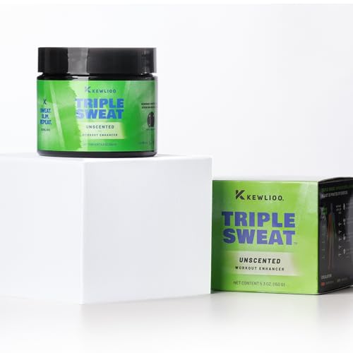 Kewlioo Unscented Triple Sweat Enhancing Cream for Workouts – Hot Sweat Gel for Arms, Belly & Waist