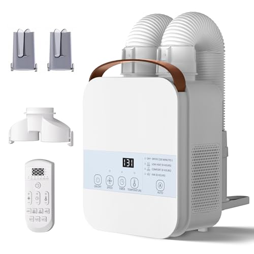 MORFY Portable Bed Warmer with Remote Control, Shoe Dryer & Dual Nozzle, All-Season Climate Control