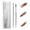 Beetles Pro Acrylic Nail Brush C-Silver-2 - Kolinsky Nail Art Tool, Professional