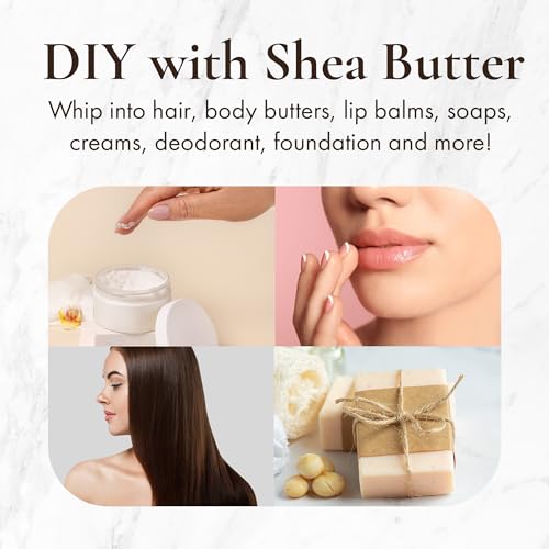 Raw Unrefined Yellow Shea Butter 24 oz for Skin Hair Moisturizer