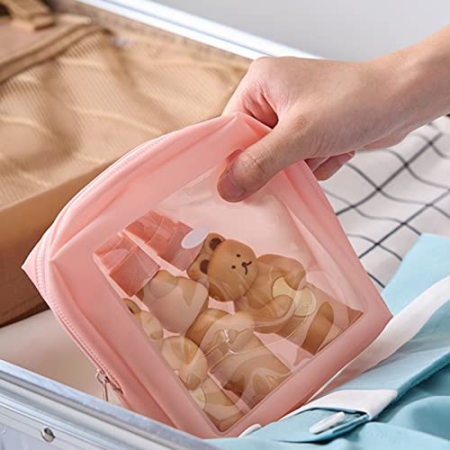 Bear Spray, Set of Cute Bear Look Delicate Bottles with Storage Bag Bathroom Sets Accessories Spray Bottle Bag Silicone Squeeze, Travel Bottles For Toiletries
