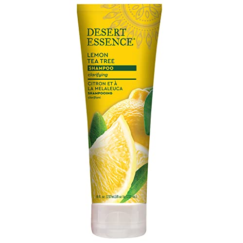 Desert Essence Lemon Tea Tree Shampoo 8 Fl Oz - Pack of 3 with Coconut & Lemon Variants