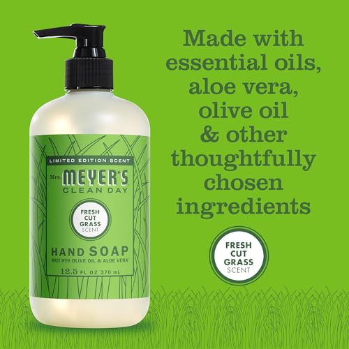 Mrs. MEYER'S Fresh Cut Grass Liquid Hand Soap 12.5 Fl Oz (Pack of 2)