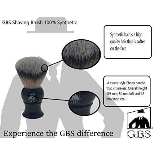 G.B.S Grooming Gift Set - Black Adjustable Double Edge Safety Razor, Shaving Mug, Shave Brush Razor Stand, Razor, Travel Toiletry Bag, Lavender Aftershave Balm and Natural Shaving Soap