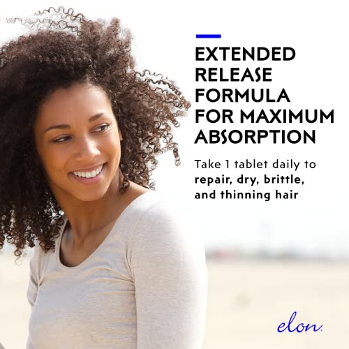 Hair Growth Vitamins for Women - Biotin 5000mcg Extended Release - Pack of 2 (60 Count)