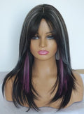 Blonde Bob Wigs for Women - Medium Length Synthetic Hair with Dark Roots